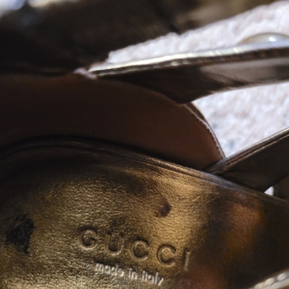 Designer GUCCI BAROUSHKA Strappy Peep Hole Sandals Authenticated! - Picture 9 of 9